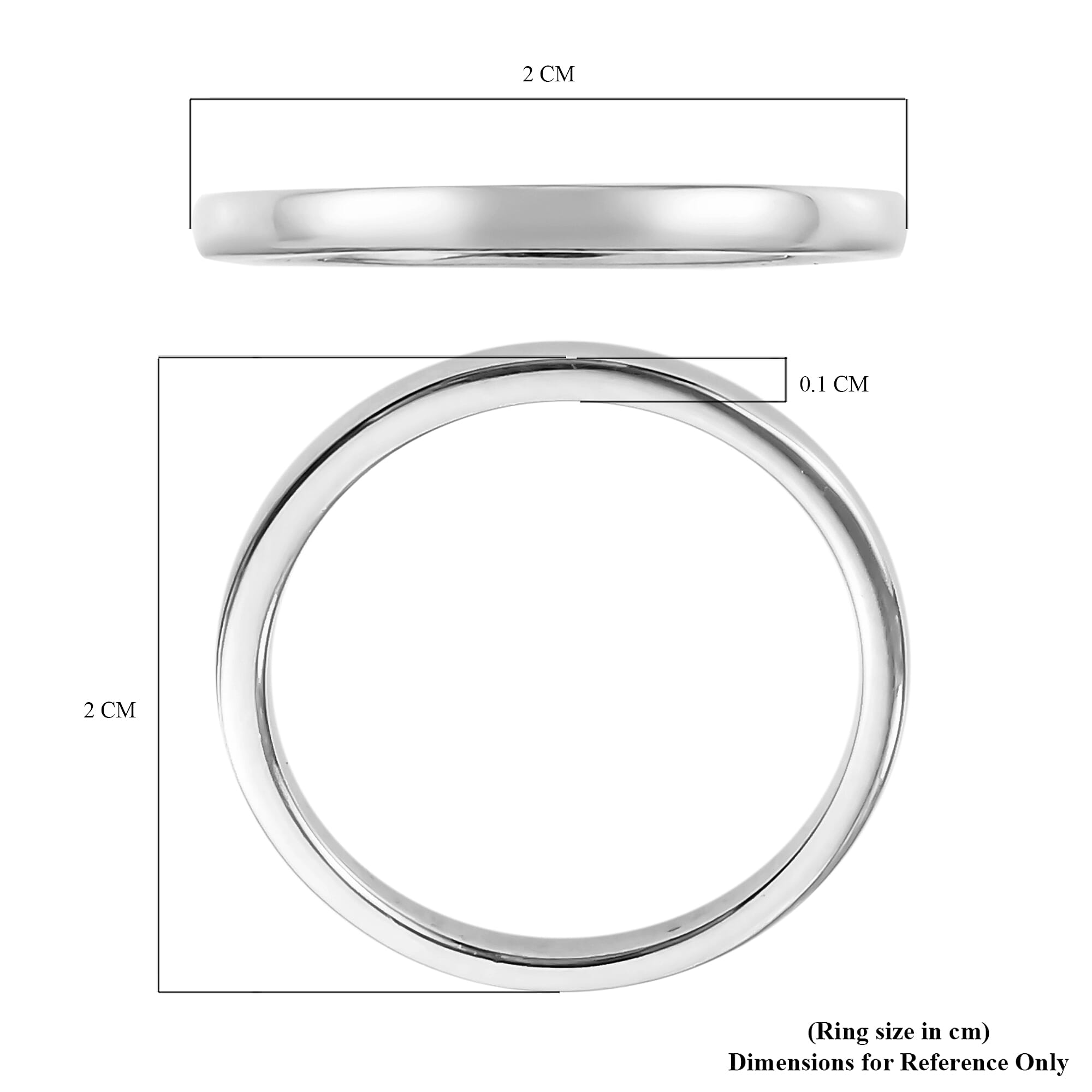 Platinum Overlay Sterling Silver Ring