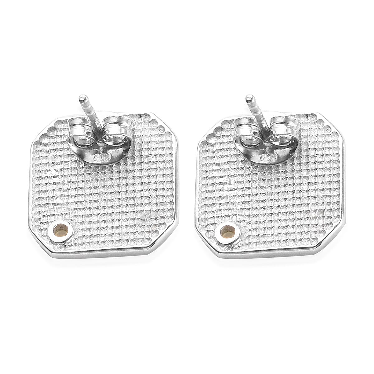 Hebei Peridot Leo Zodiac Stud Earrings (with Push Back) in Yellow Gold and Platinum Overlay Sterling Silver