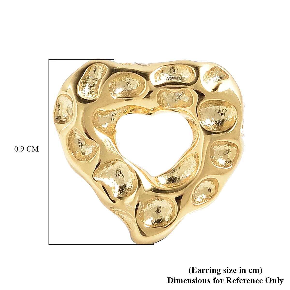 RACHEL GALLEY Yellow Gold Overlay Sterling Silver Heart Stud Earrings