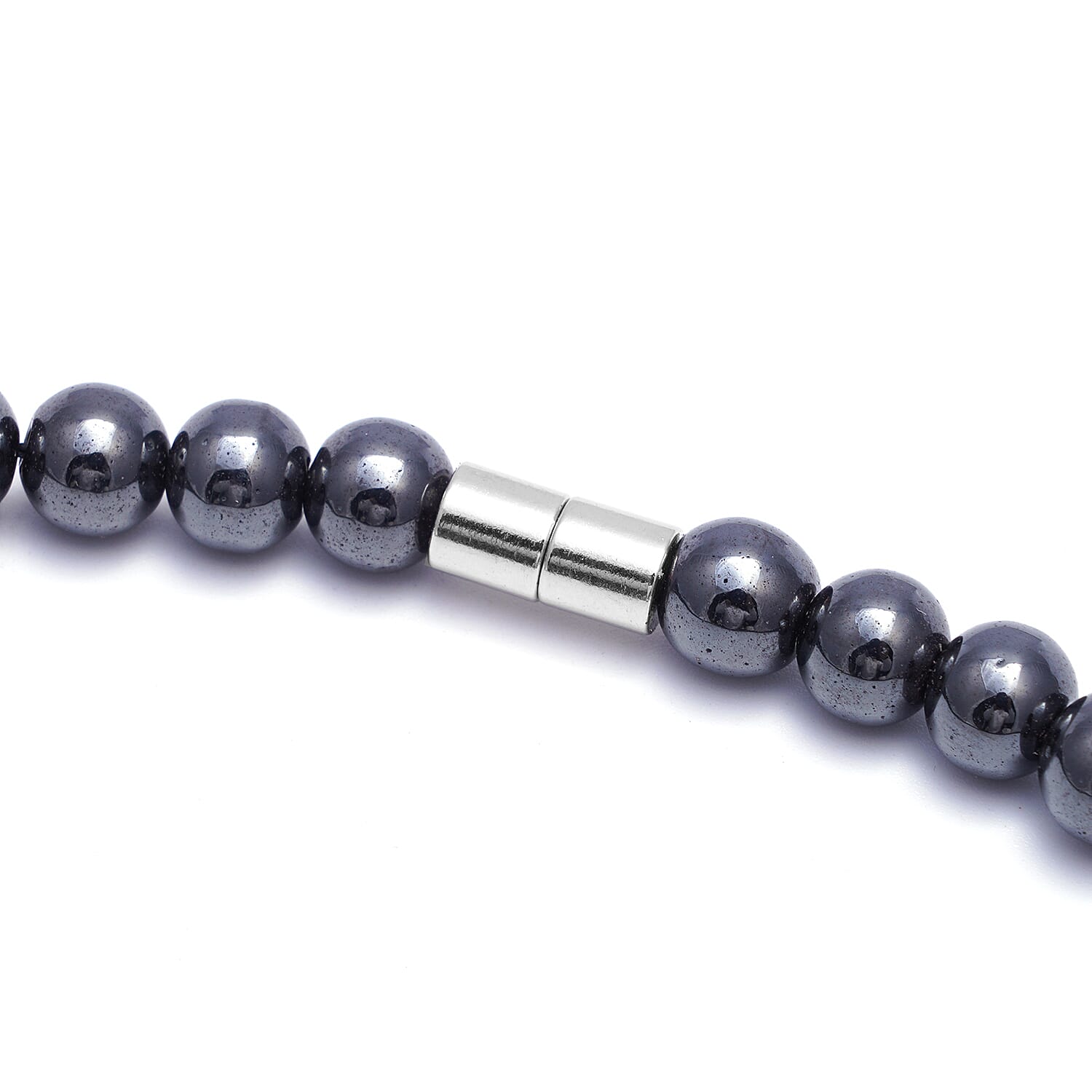 Hematite Beads Owl Necklace (Size 26) with Magnetic Lock 604.00 Ct.