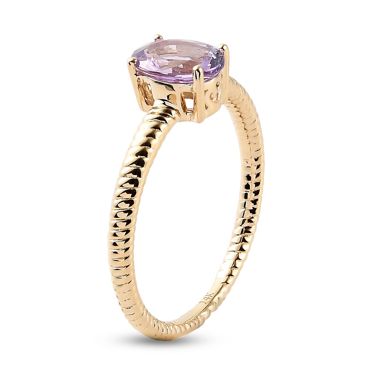 14K Yellow Gold  Pink Tanzanite Ring 1.15 Ct.