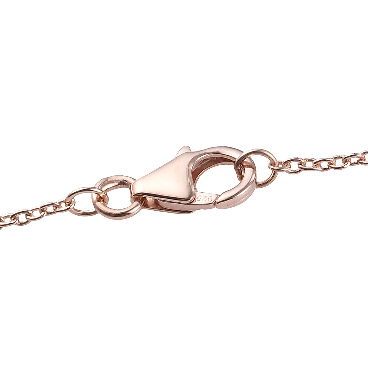 Secret Message Envelope Necklace with Bird in Rose Gold Plated Silver Size 20 Inch