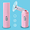 Rechargeable Portable Pocket Fan with 1200mAh Battery Power Bank (Size 3.7x3.7x13.2 cm) - Pink