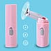Rechargeable Portable Pocket Fan with 1200mAh Battery Power Bank (Size 3.7x3.7x13.2 cm) - Pink