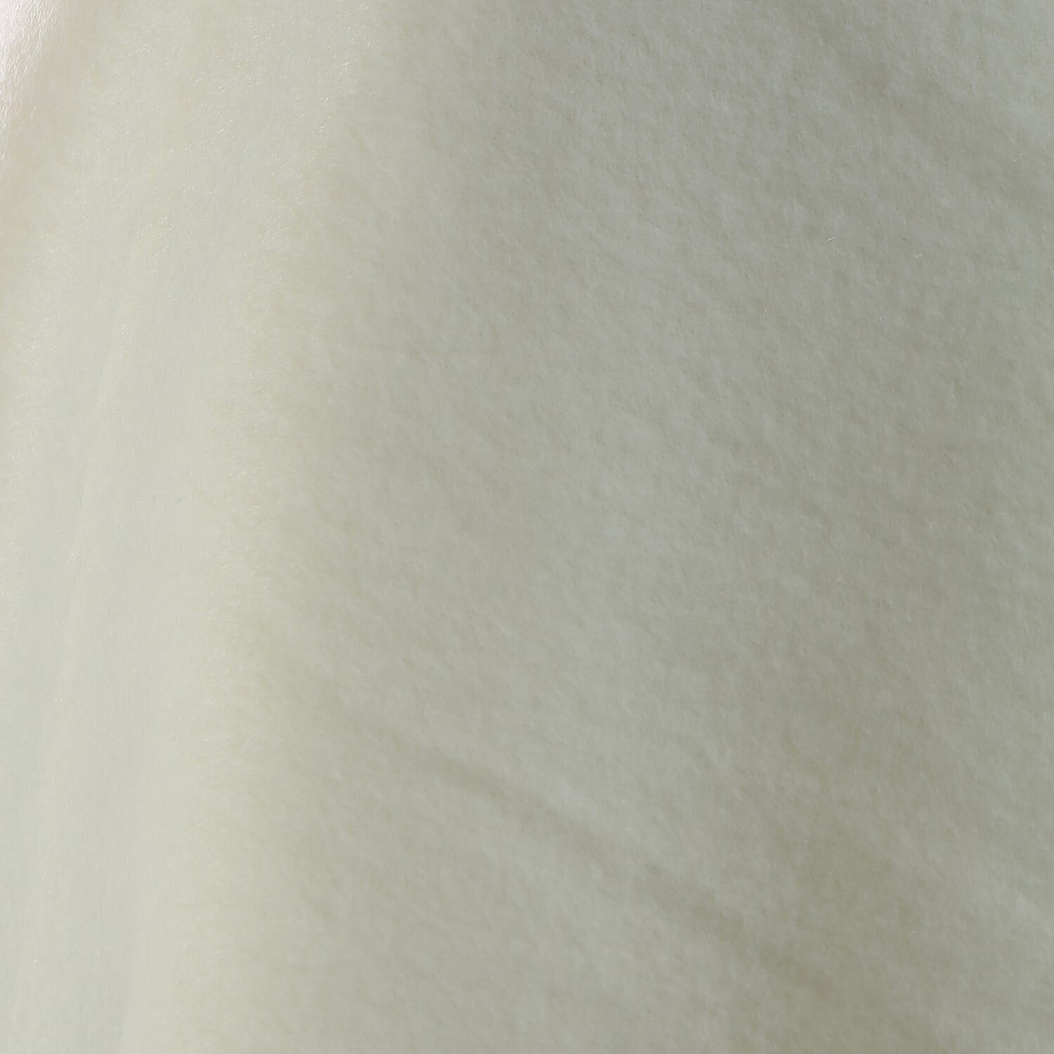 Solid Colour Fleece Throw (Size: 130x170cm) - Cream