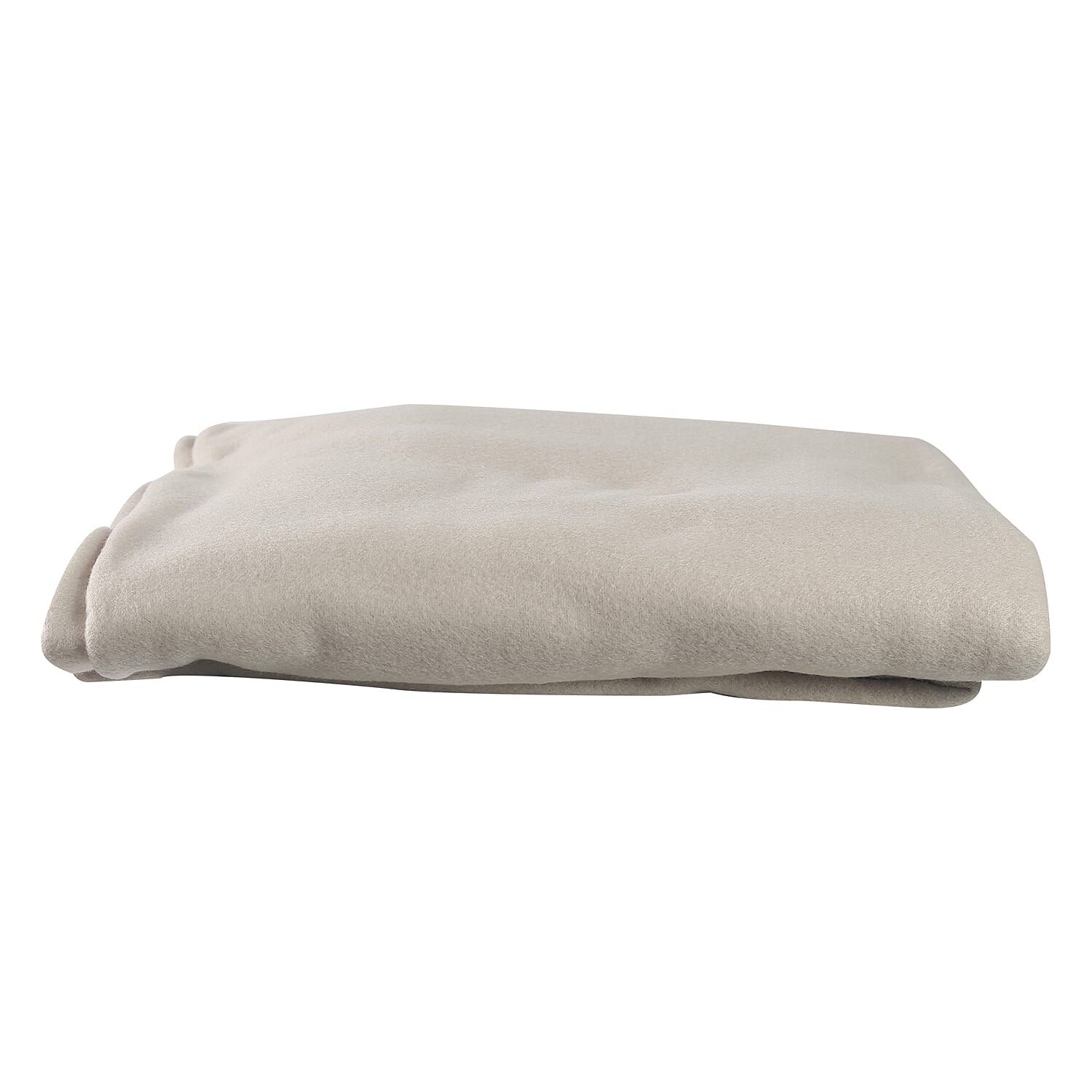 Solid Colour Fleece Throw (Size: 130x170cm) - Beige