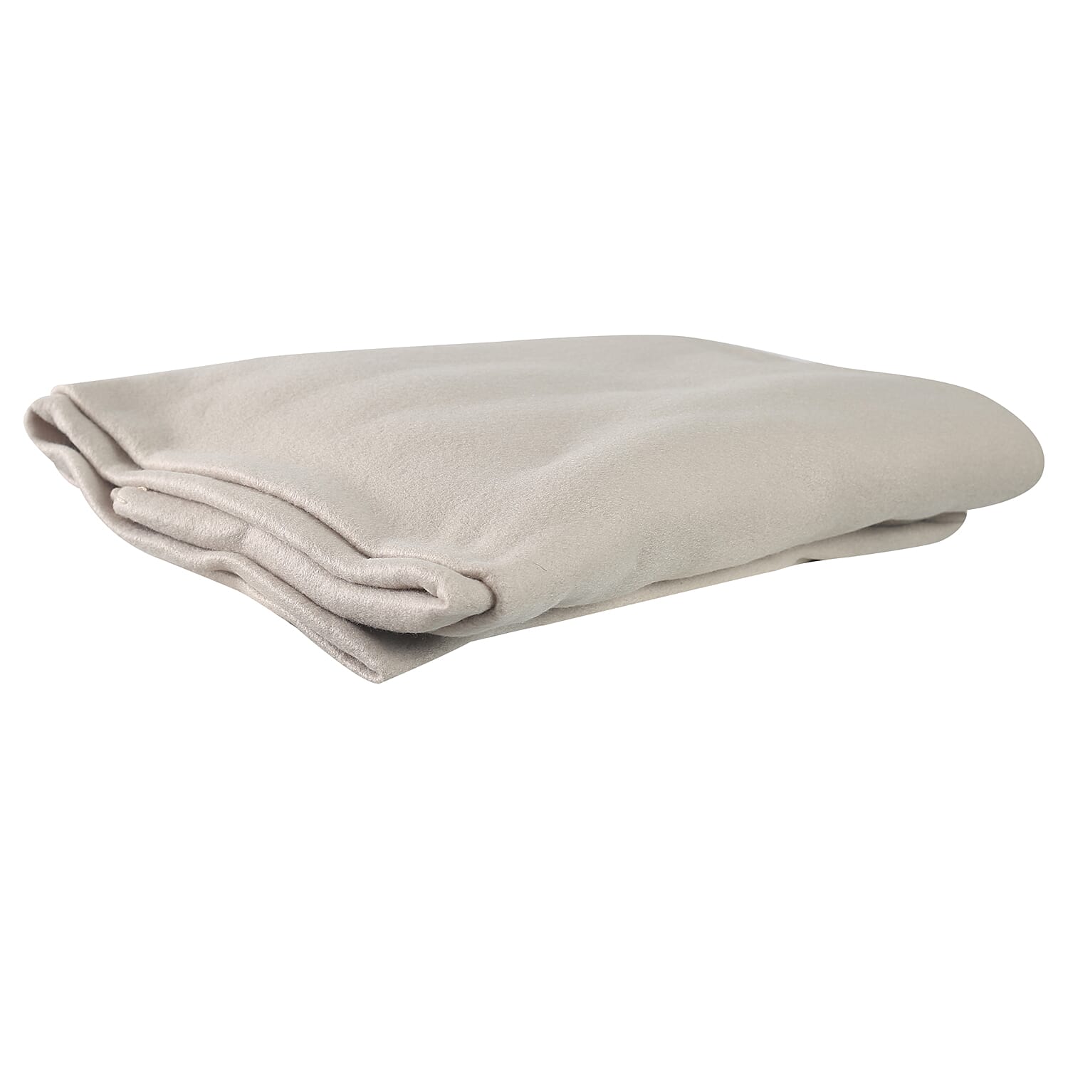 Solid Colour Fleece Throw (Size: 130x170cm) - Beige