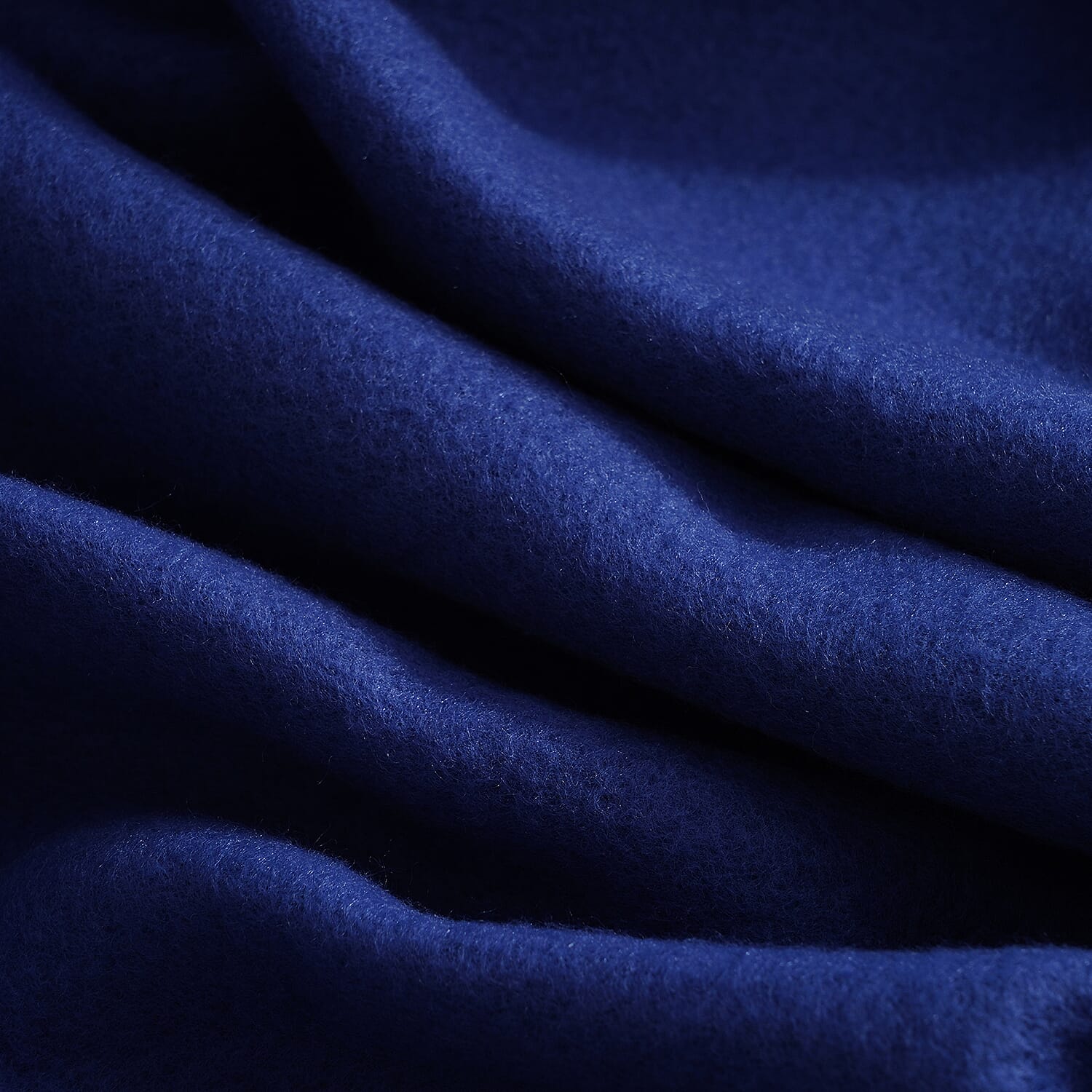 Solid Colour Fleece Throw (Size: 130x170cm) - Navy