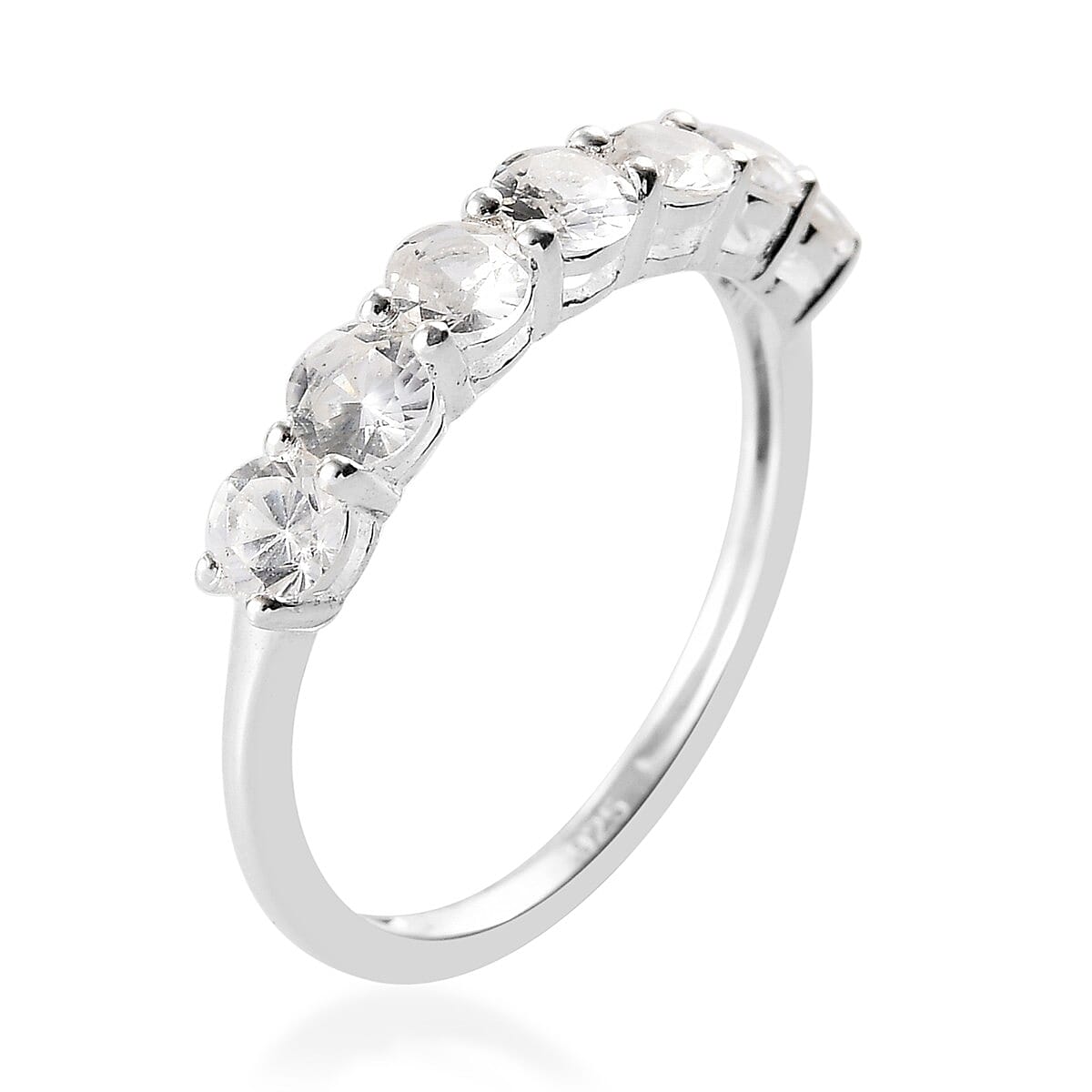 White Sapphire 7-Stone Ring in Sterling Silver 1.25 Ct.