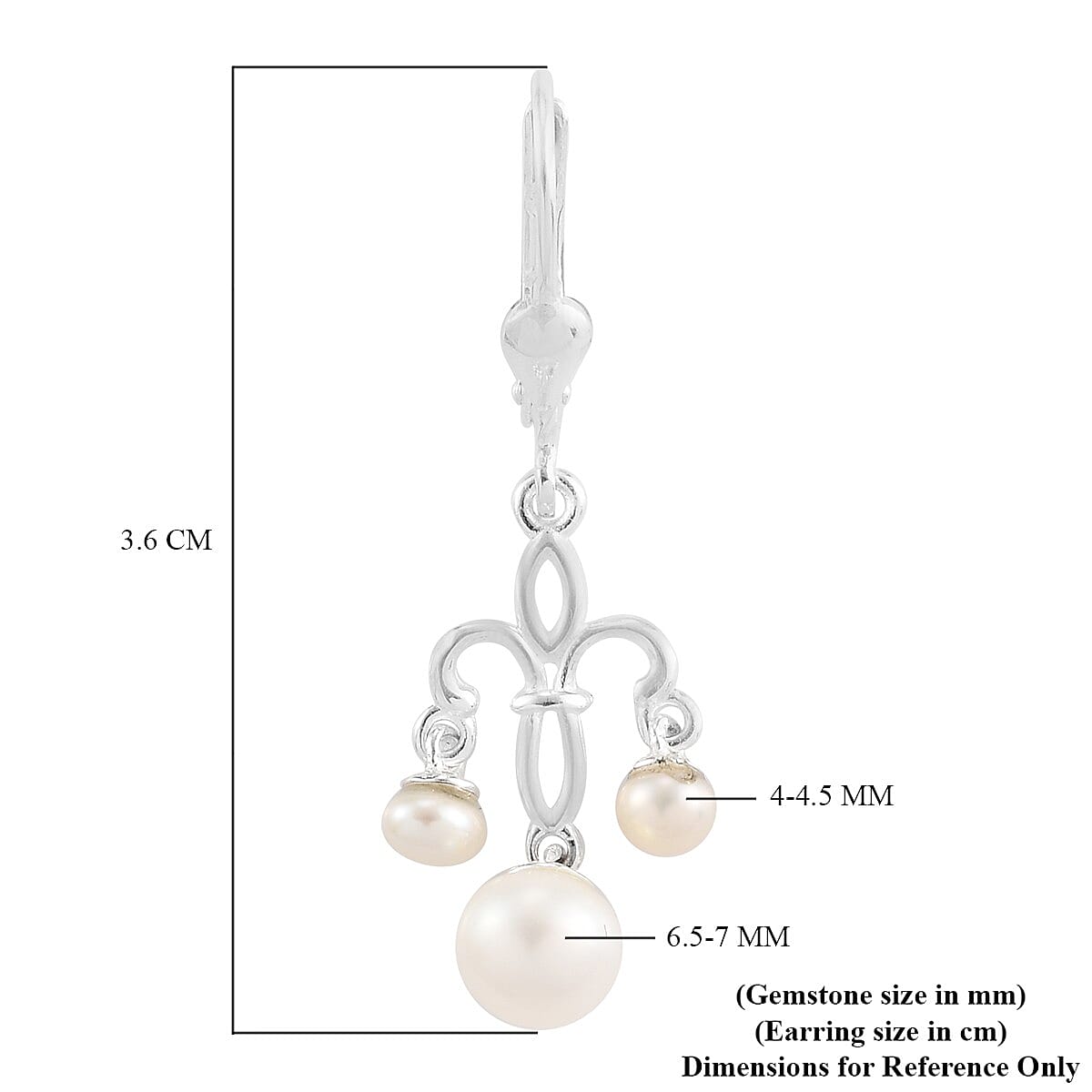 Fresh Water Pearl Chandelier Earrings in Sterling Silver