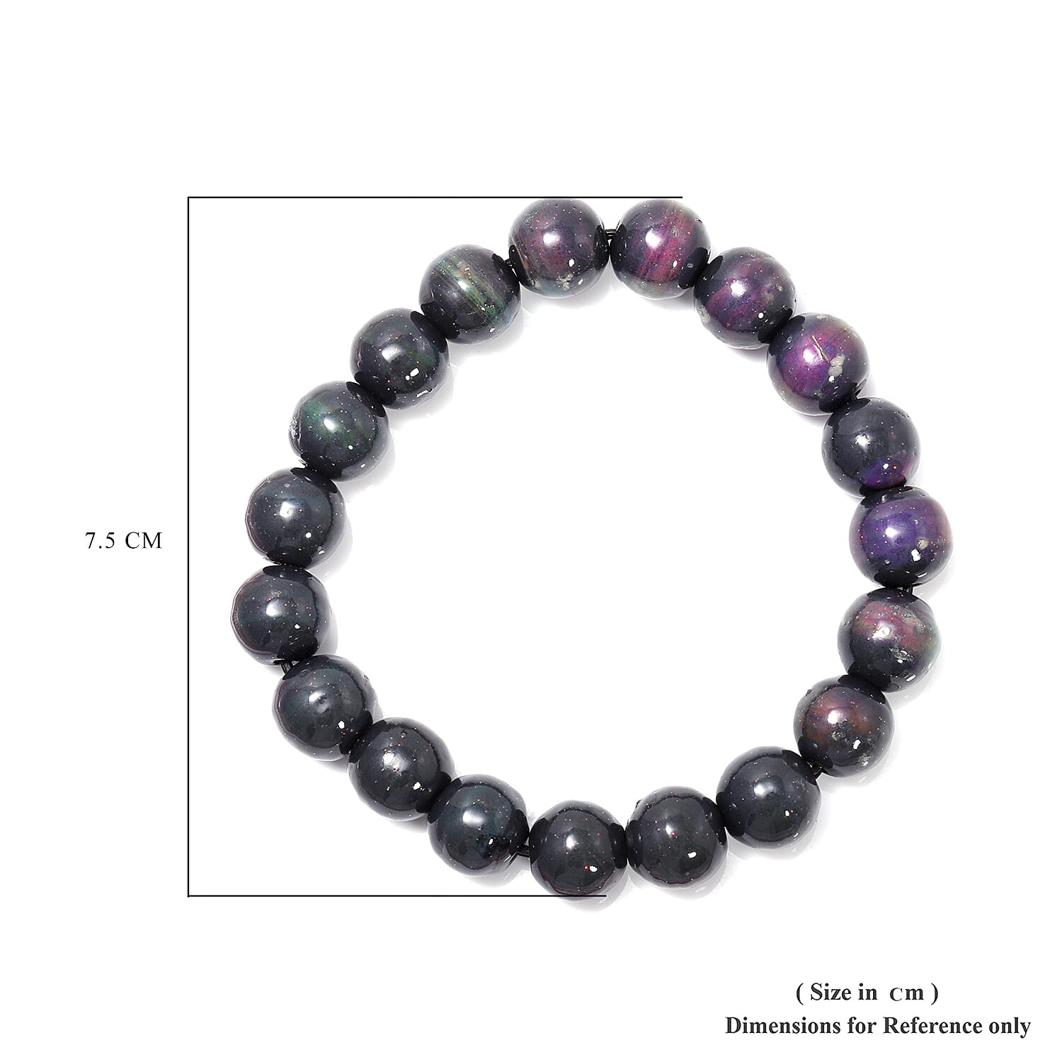 Hematite Mood Change Beaded Stretchable Bracelet 235.00 Ct.