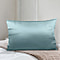 SERENITY NIGHT 100% Mulberry Silk Pillowcase Infused with Hyaluronic & Argan Oil in Light Teal Colour (Size 75x50 Cm)