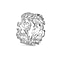 Diamond Leaf Ring in Sterling Silver 0.005 Ct