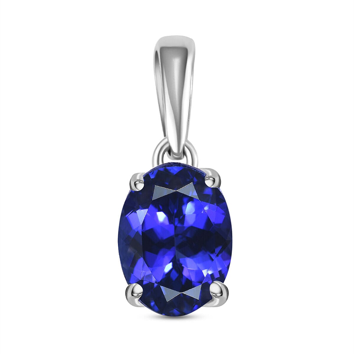 950 Platinum AAAA Tanzanite Solitaire Pendant 1.14 Ct.