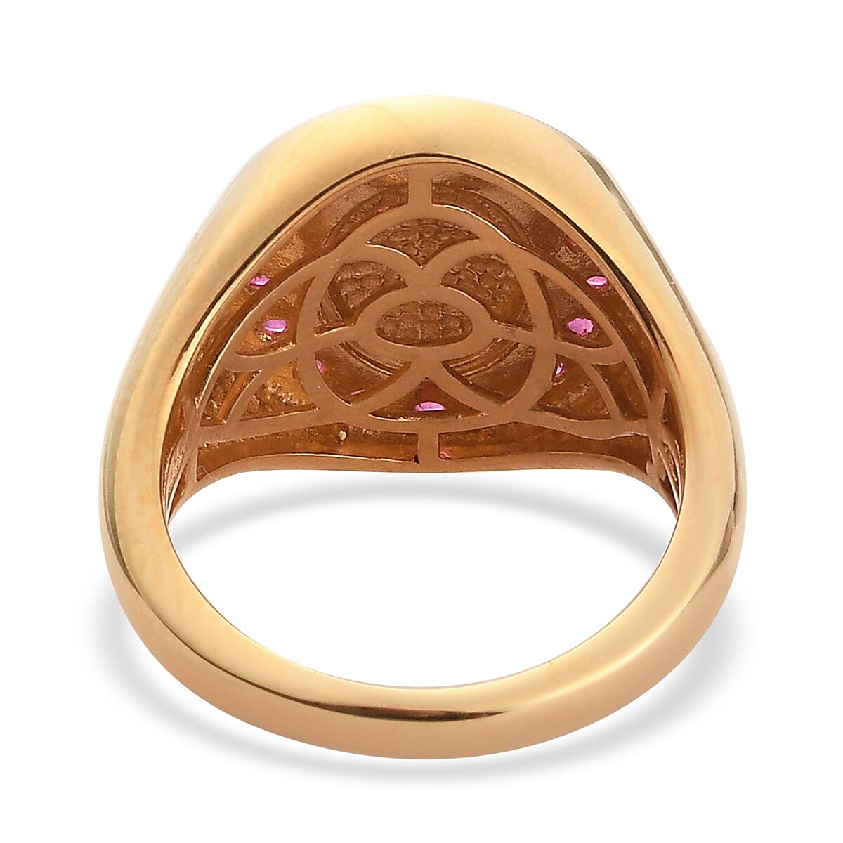 African Ruby (FF) Ring in 14K Gold Overlay Sterling Silver 1.030 Ct., Silver wt 6.11 Gms