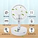 Foldable and Adjustable Mini Fan with 2 Wind Speed Settings (Size:9x9x16cm) - White