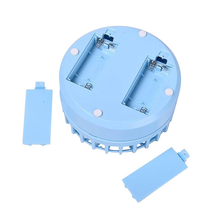 Foldable and Adjustable Mini Fan with 2 Wind Speed Settings (Size-9x9x16cm) - Blue