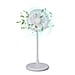 USB Rechargeable and Foldable Desk Fan with LED Light and 3 Wind Speed Setting (Size 12x12x31cm) - Black