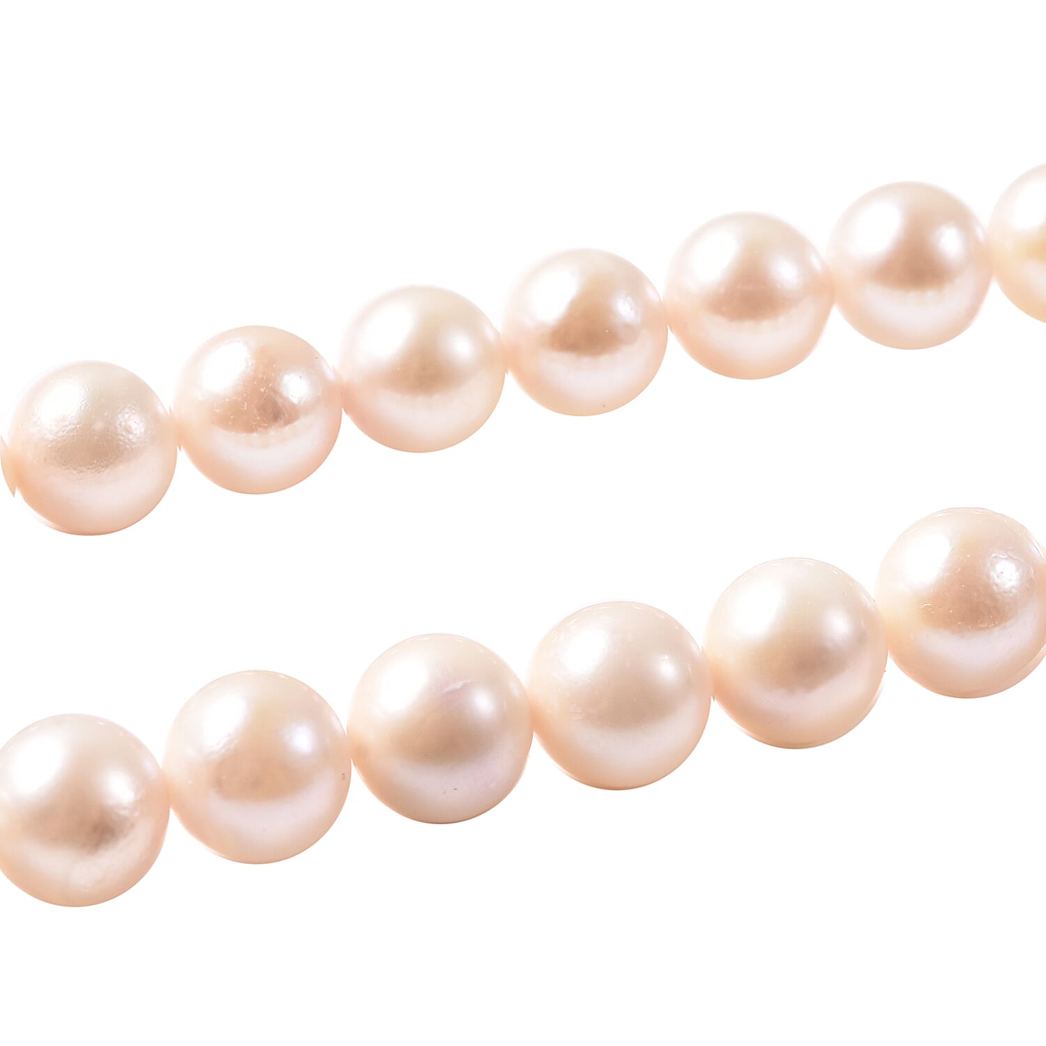 9K Yellow Gold Japanese Akoya Pearl and White Diamond Necklace (Size 18)