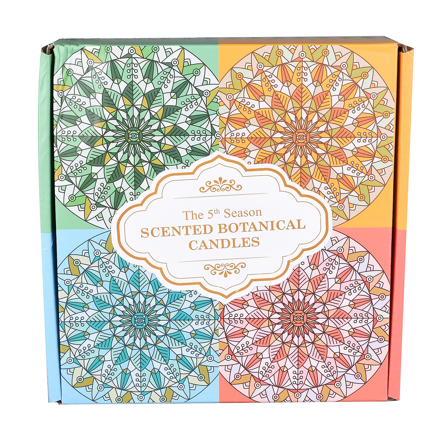 The 5th Season Set of 4 Scented Soy Wax Candle in Gift Box (Fragrance: Lemon, Rose, Lavender & Coco)