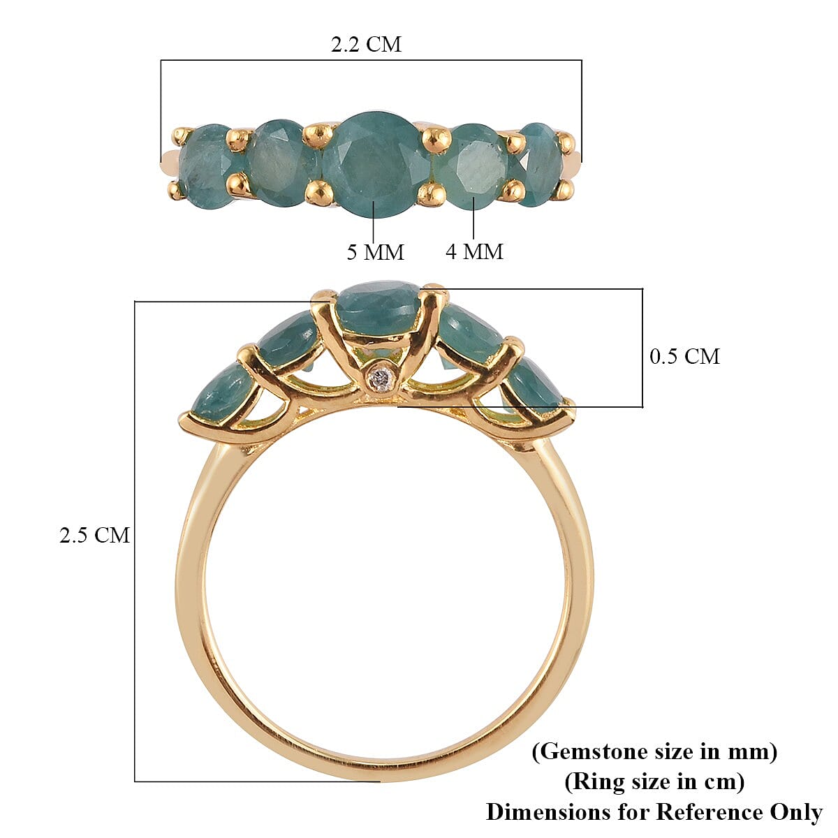 Grandidierite and White Diamond Ring in 14K Gold Overlay Sterling Silver 1.47 Ct.