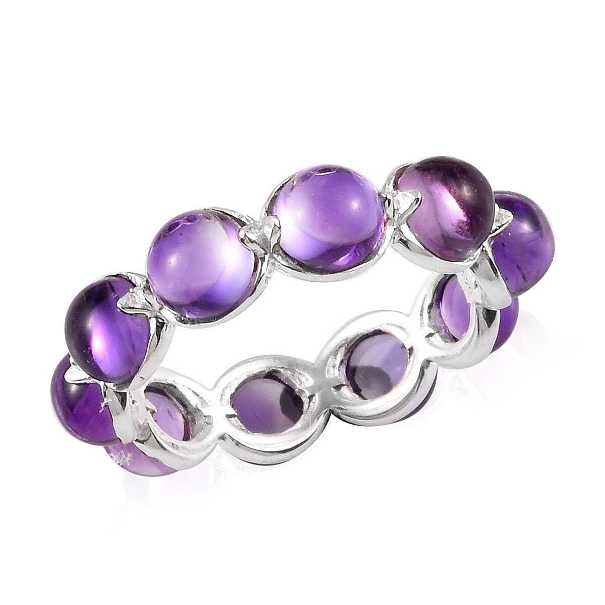 Amethyst Ring in Sterling Silver 5.03 Ct.