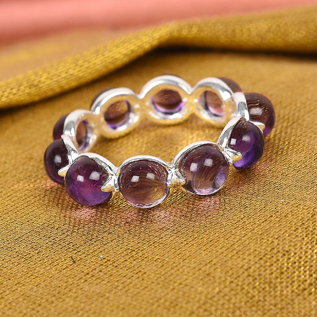 Amethyst Ring in Sterling Silver 5.03 Ct.