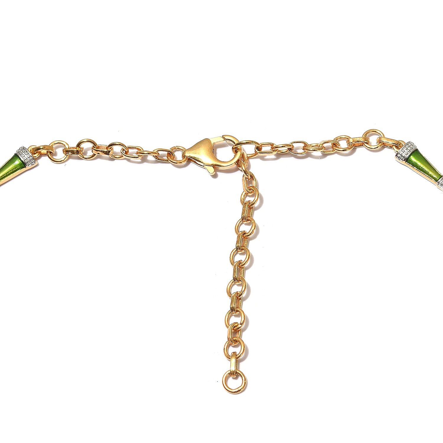 Chrome Diopside Necklace (Size 18 with 2 inch Extender) in 14K Gold Overlay Sterling Silver 5.00 Ct, Silver wt. 18.50 Gms