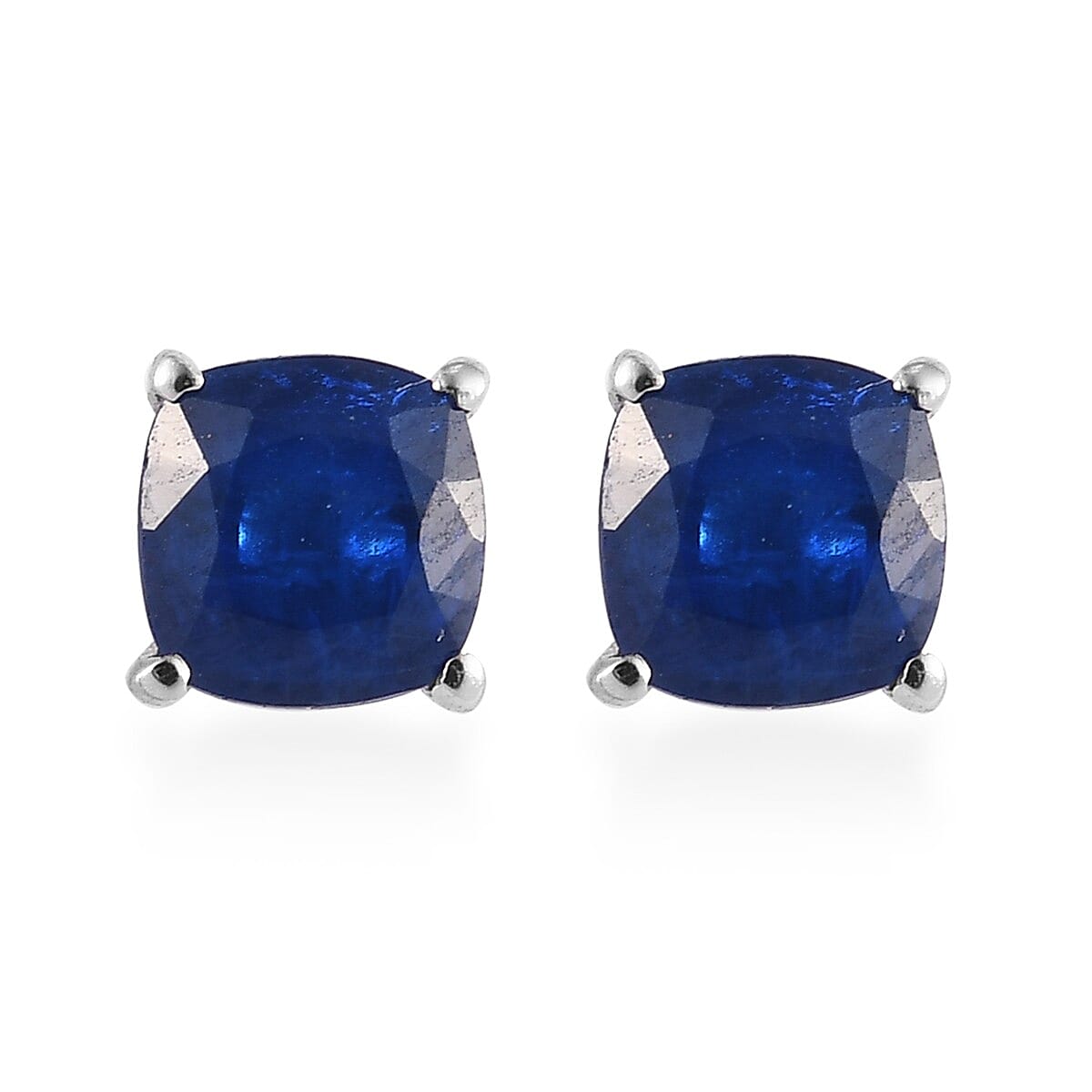 Tanzanian Blue Spinel Earrings (with Push Back) in Platinum Overlay Sterling Silver 1.41 Ct.
