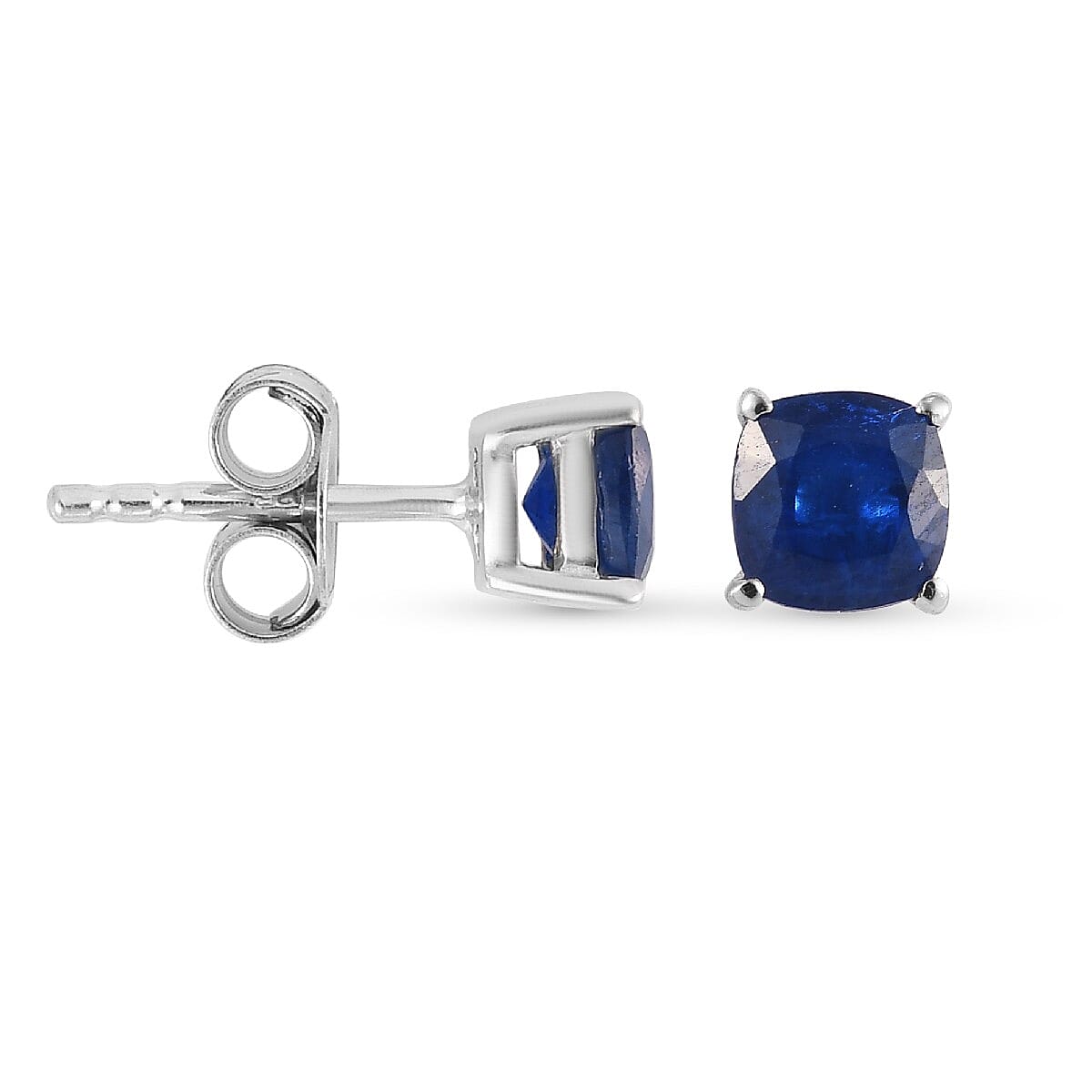 Tanzanian Blue Spinel Earrings (with Push Back) in Platinum Overlay Sterling Silver 1.41 Ct.