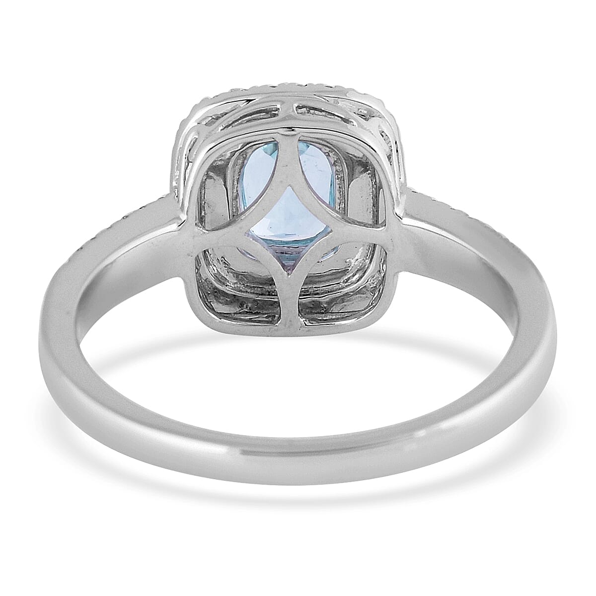 RHAPSODY 950 Platinum AAAA Paraiba Tourmaline and Diamond (VS-E-F) Ring 1.15 Ct, Platinum wt. 6.05 Gms