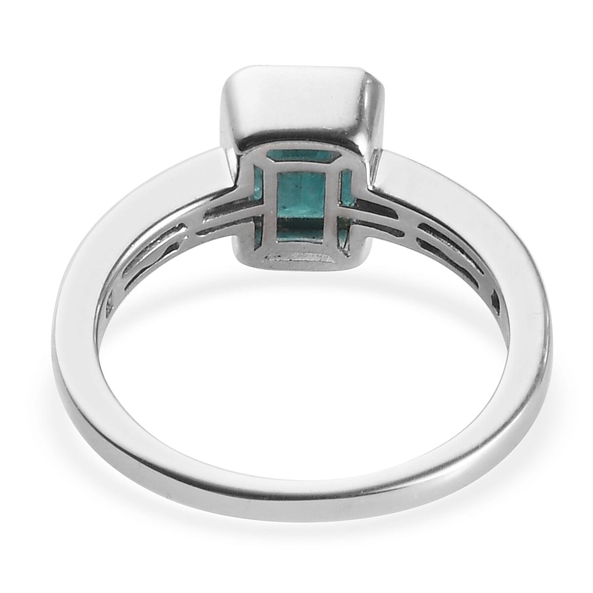 Grandidierite Ring in Platinum Overlay Sterling Silver 1.74 Ct.