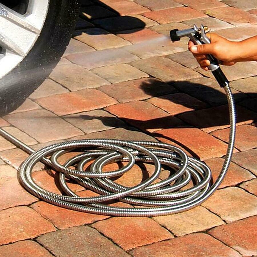 Lightweight Garden Metal Hose in Silver