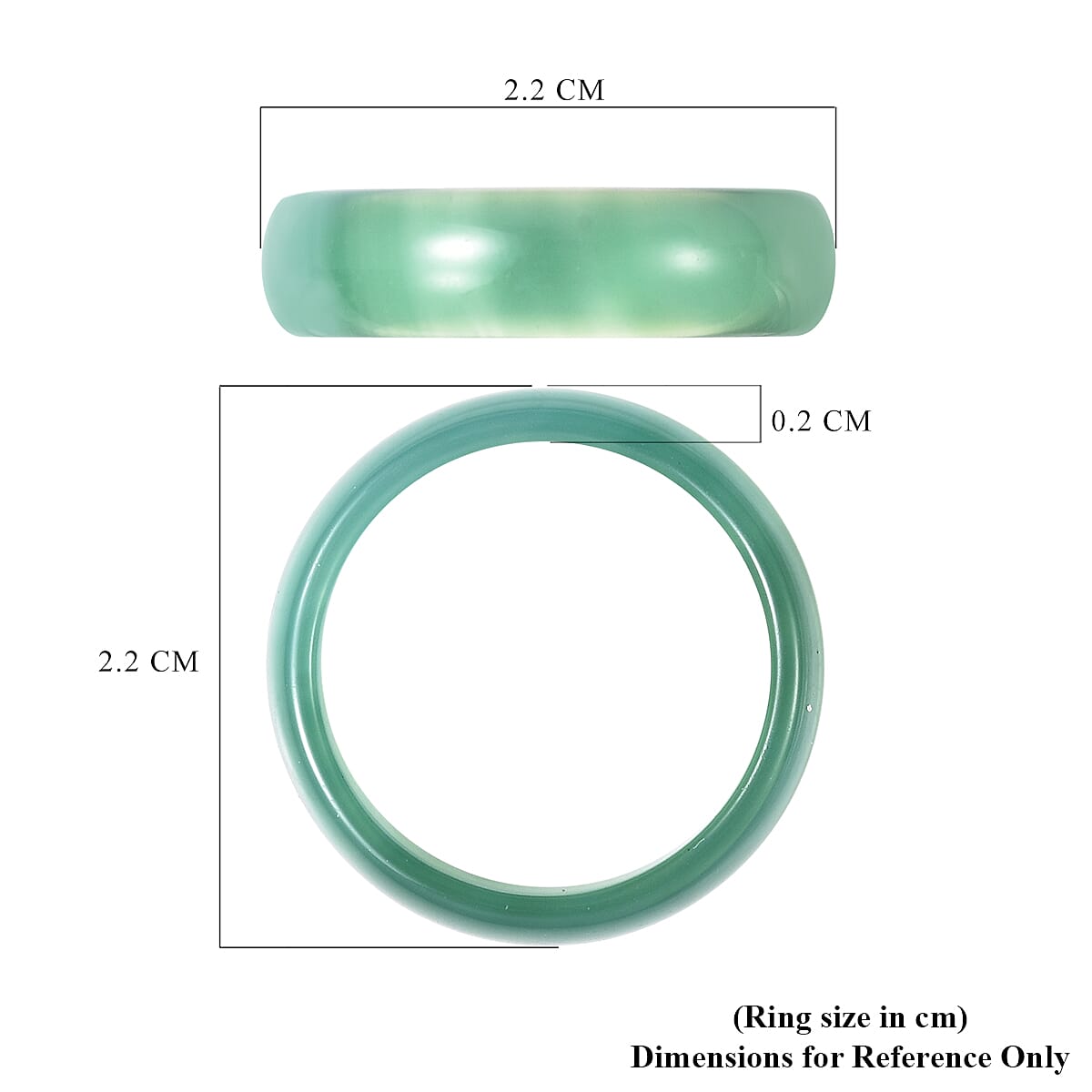 Green Agate Band Ring 9.50 Ct.