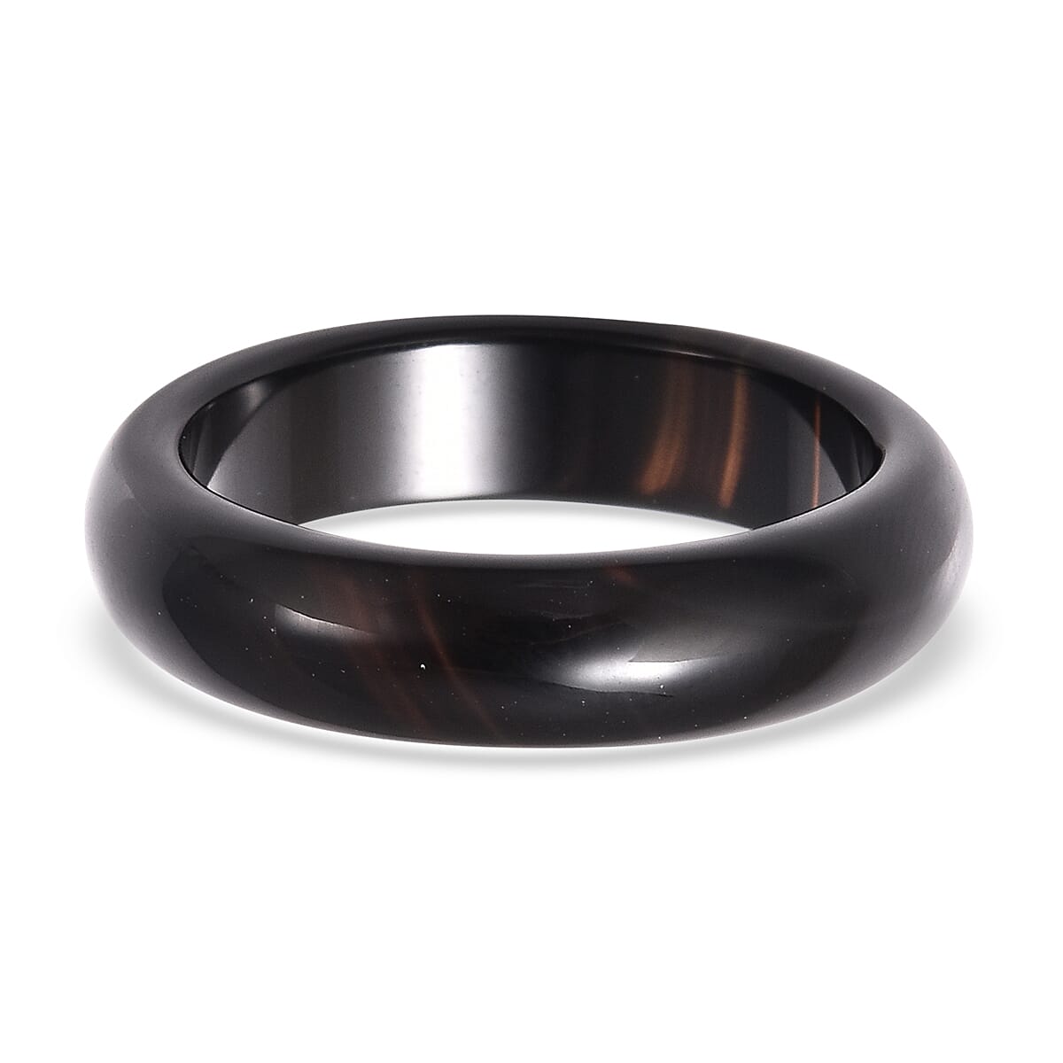 10.50 Ct Black Agate Band Ring for Men and Women