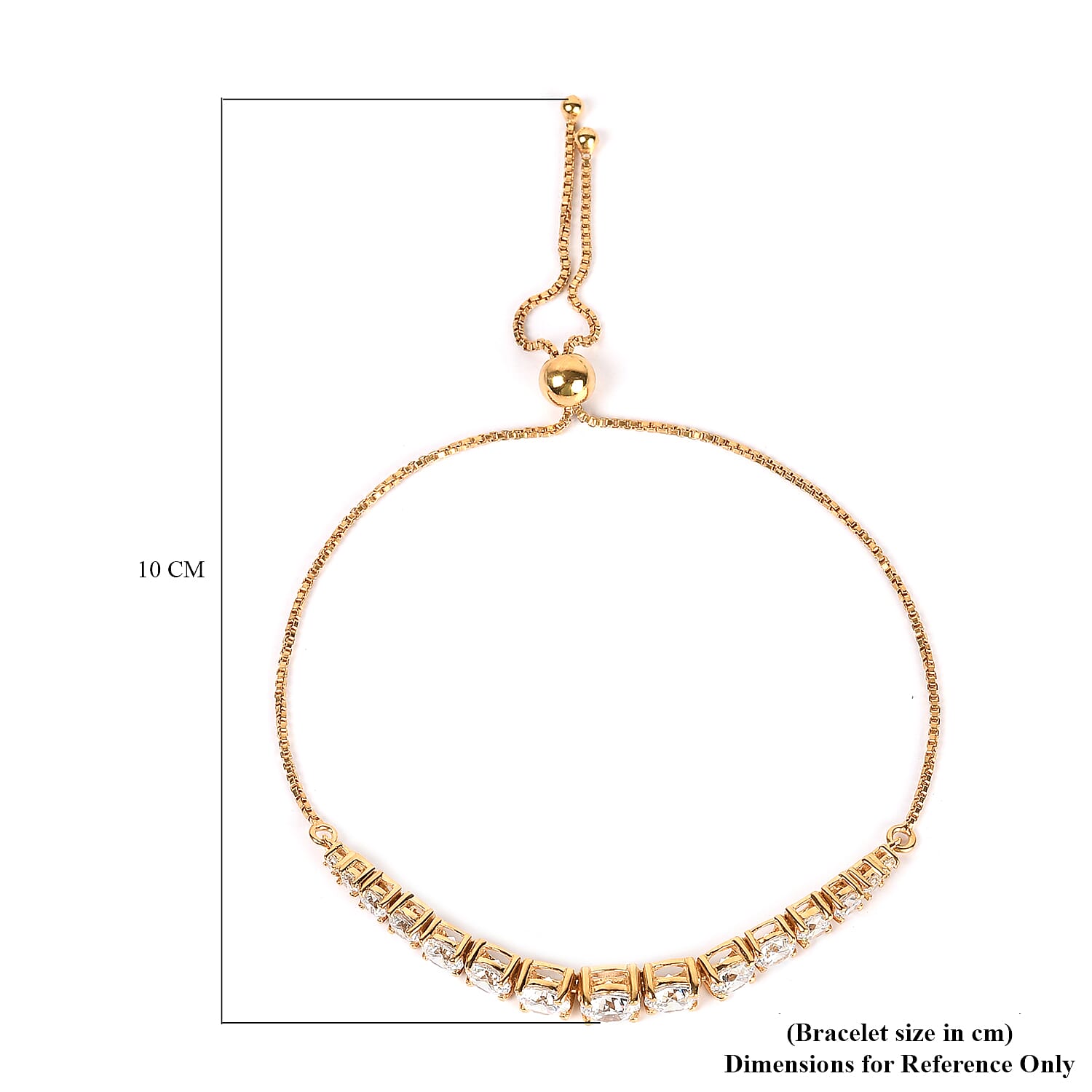 Lustro Stella 14K Yellow Gold Overlay Sterling Silver Bracelet (Size 6.5-9.5) 7.76 Ct.