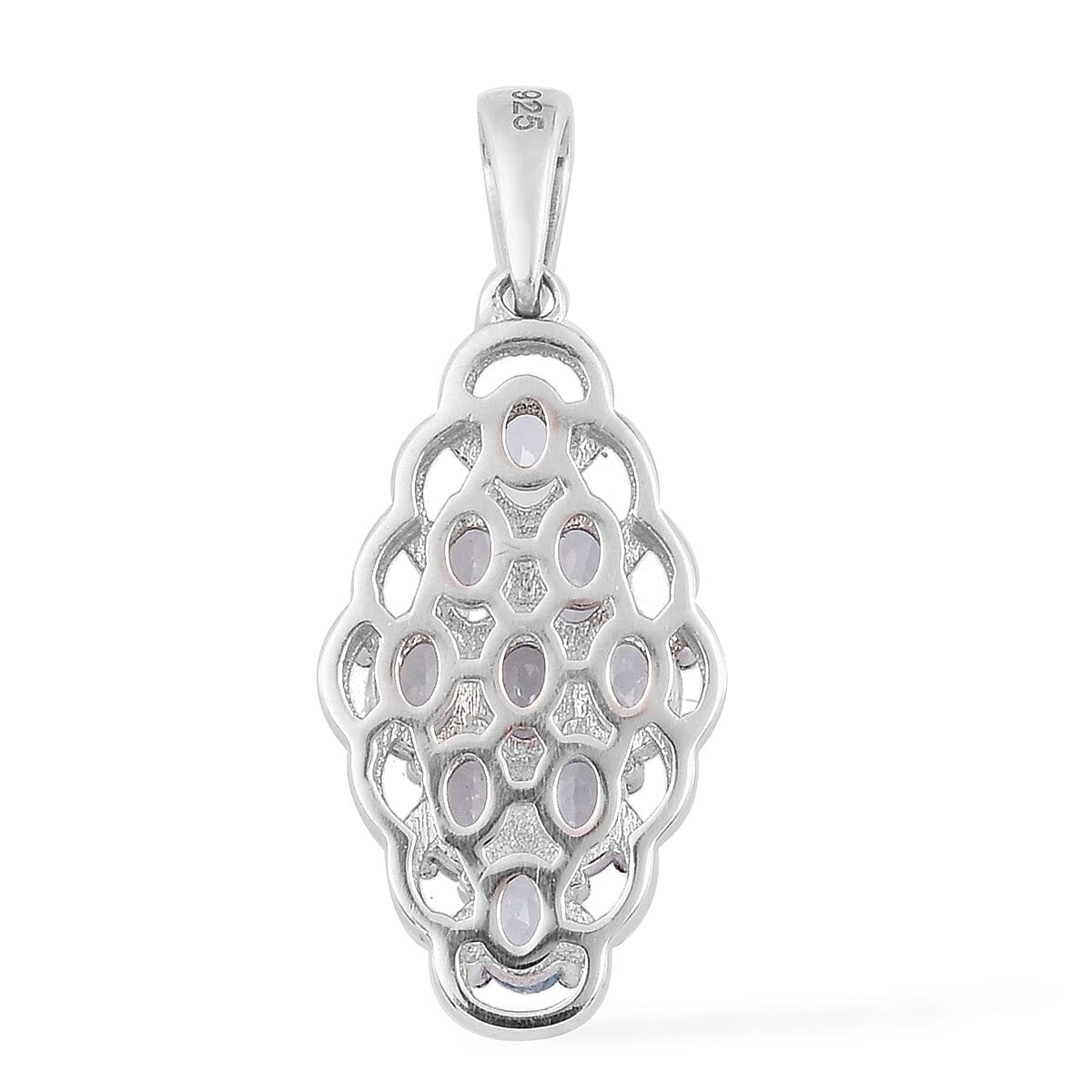 Santa Teresa Aquamarine Pendant in Platinum Overlay Sterling Silver 1.35 Ct.