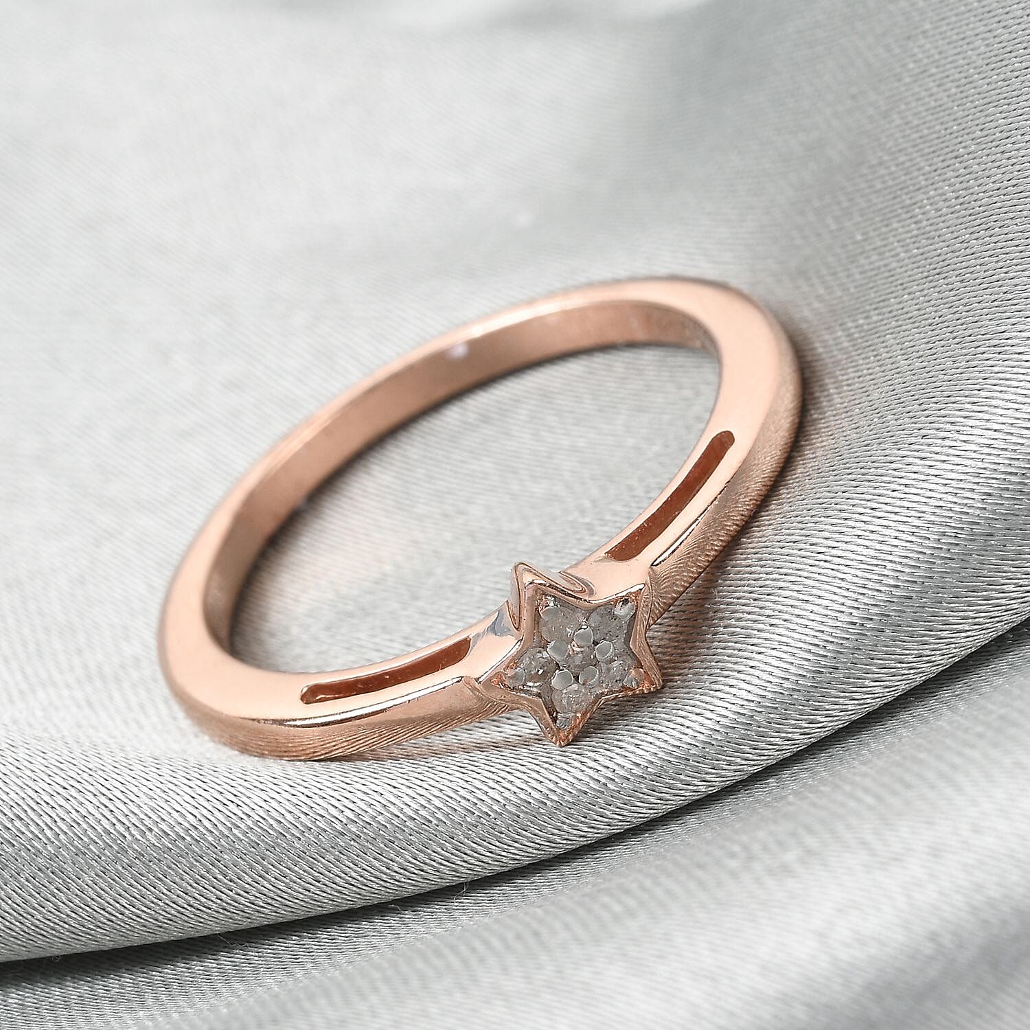 MP Diamond Star Ring in Sterling Silver
