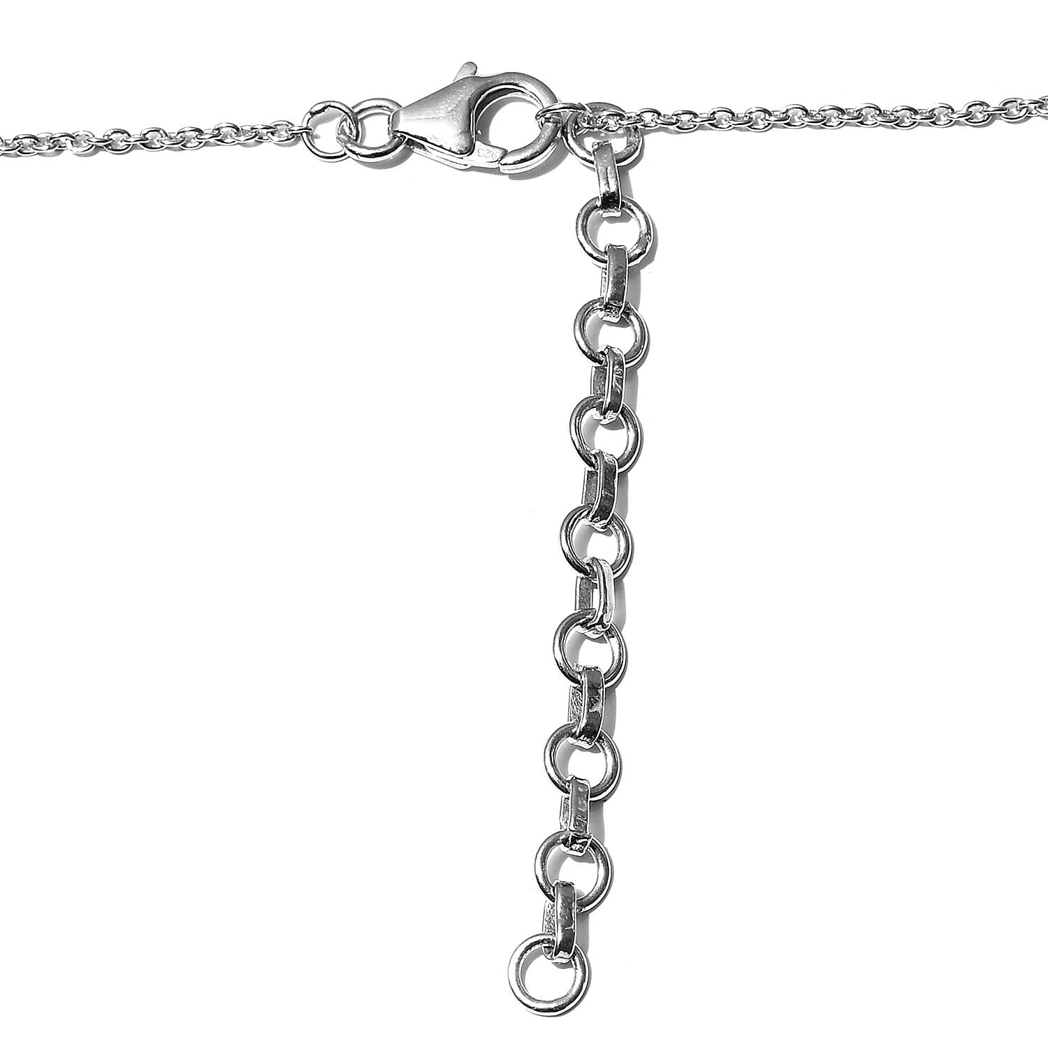 AA Santa Teresa Aquamarine Necklace (Size 18 with 2 inch Extender) in Platinum Overlay Sterling Silver 2.75 Ct