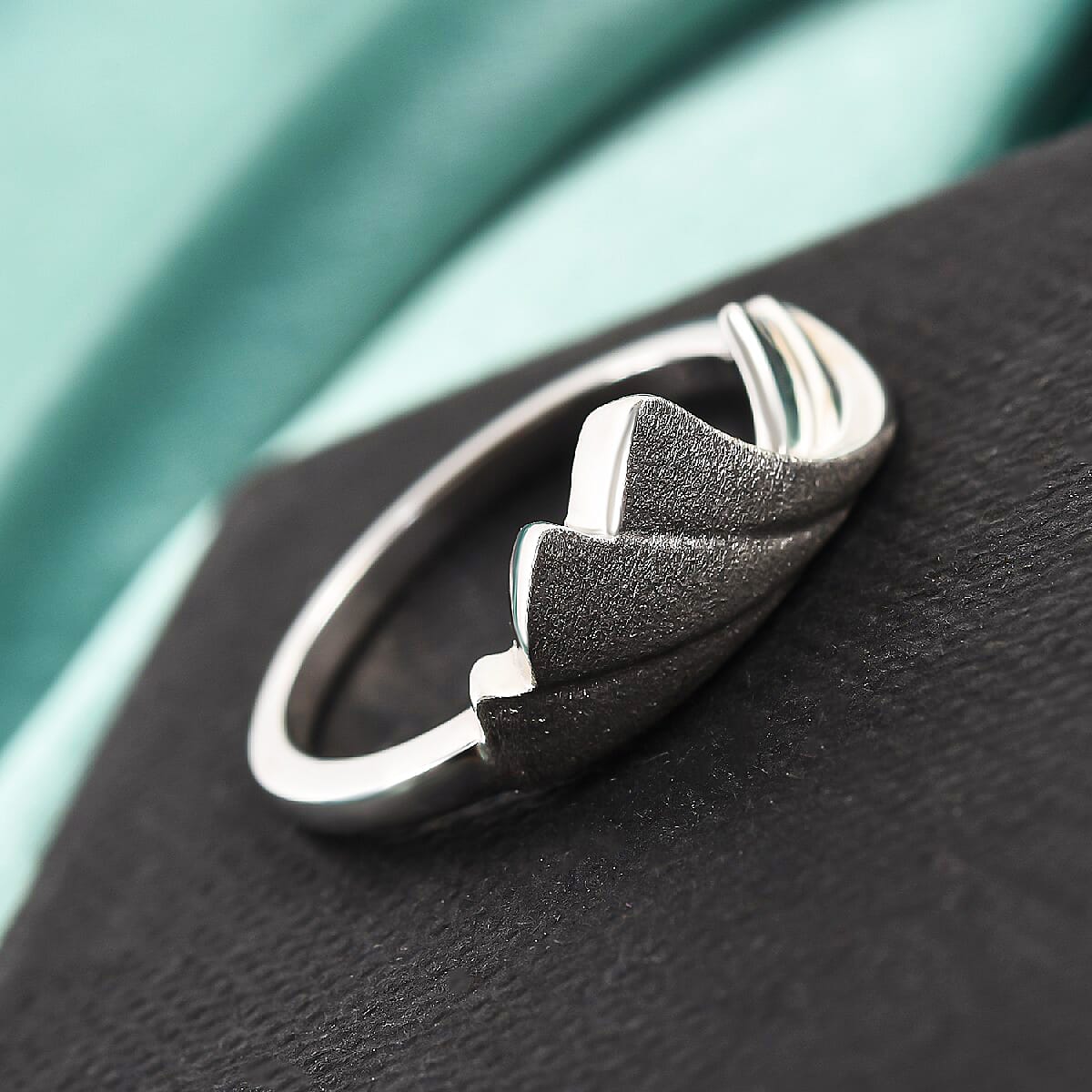 RACHEL GALLEY Platinum Overlay Sterling Silver Ring