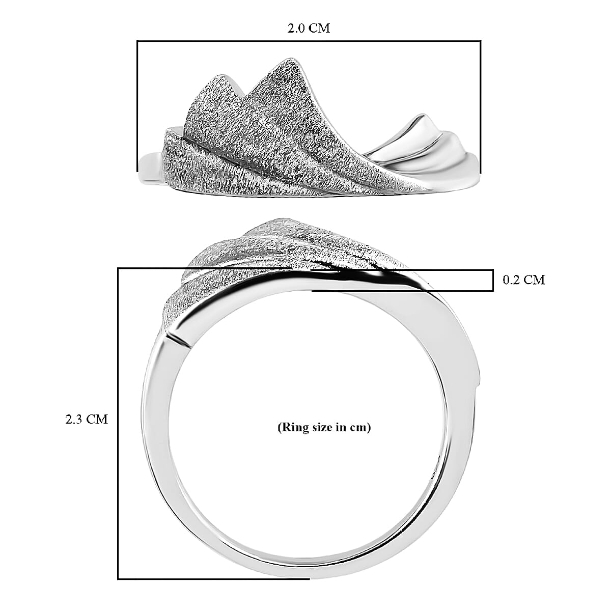 RACHEL GALLEY Platinum Overlay Sterling Silver Ring