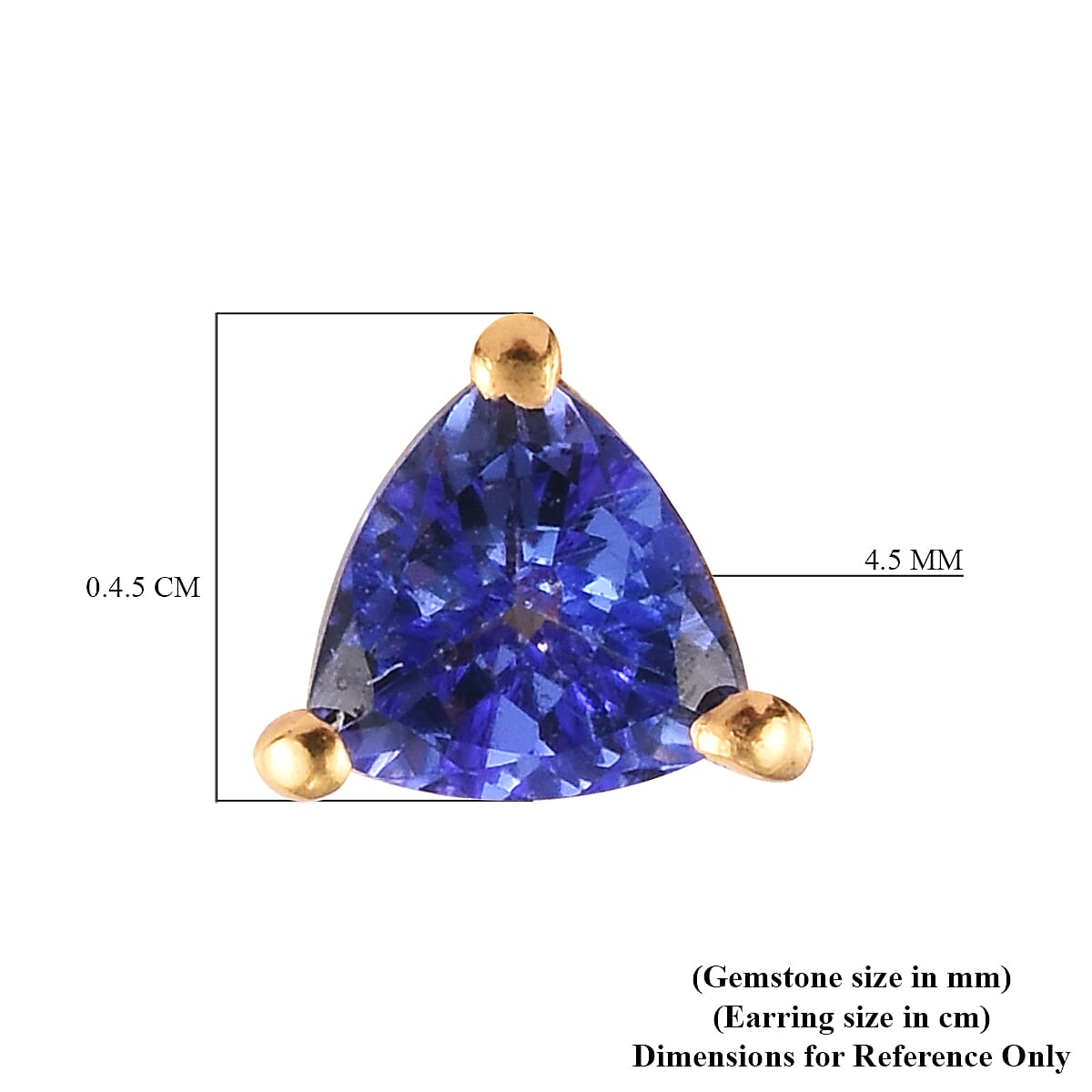 Tanzanite Stud Earrings in 18K Yellow Gold Vermeil Plated Sterling Silver Tanzanite Stud Earrings in 18K Yellow Gold Vermeil Plated Sterling Silver