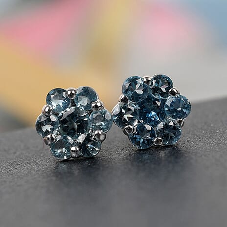 9K White Gold Santamaria Aquamarine Earrings