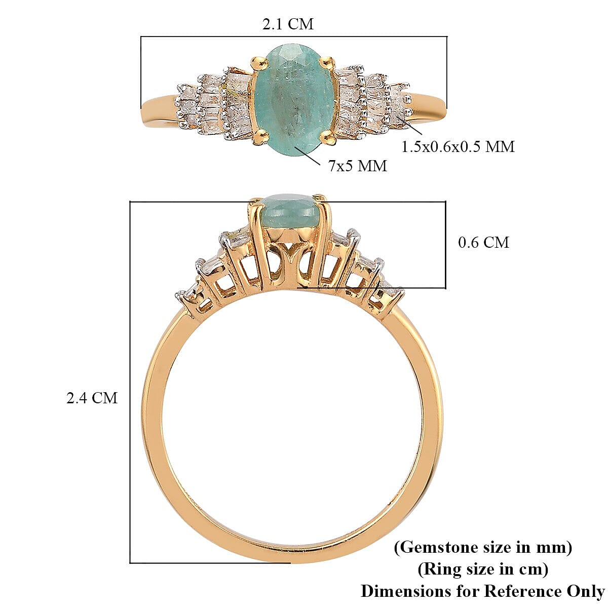 Grandidierite and Diamond Ring in 14K Gold Overlay Sterling Silver 1.00 Ct.