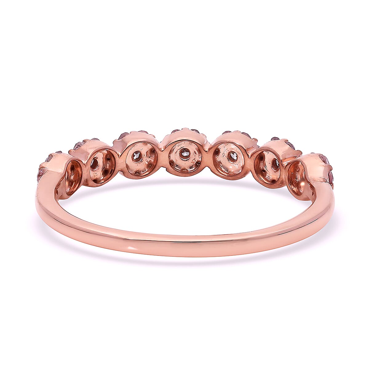 9K Rose Gold Natural Pink Diamond Ring 0.33 Ct.