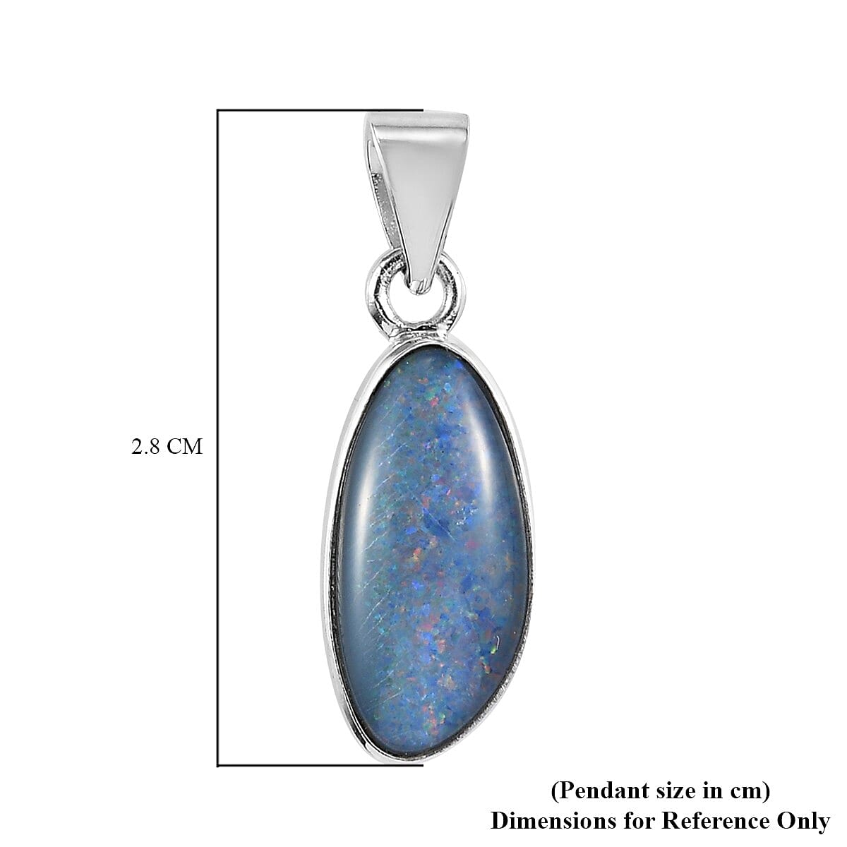 Australian Boulder Opal Pendant in Platinum Overlay Sterling Silver