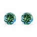 2.50 Ct.Peacock Triplet Quartz Solitaire Stud Earrings in Sterling Silver