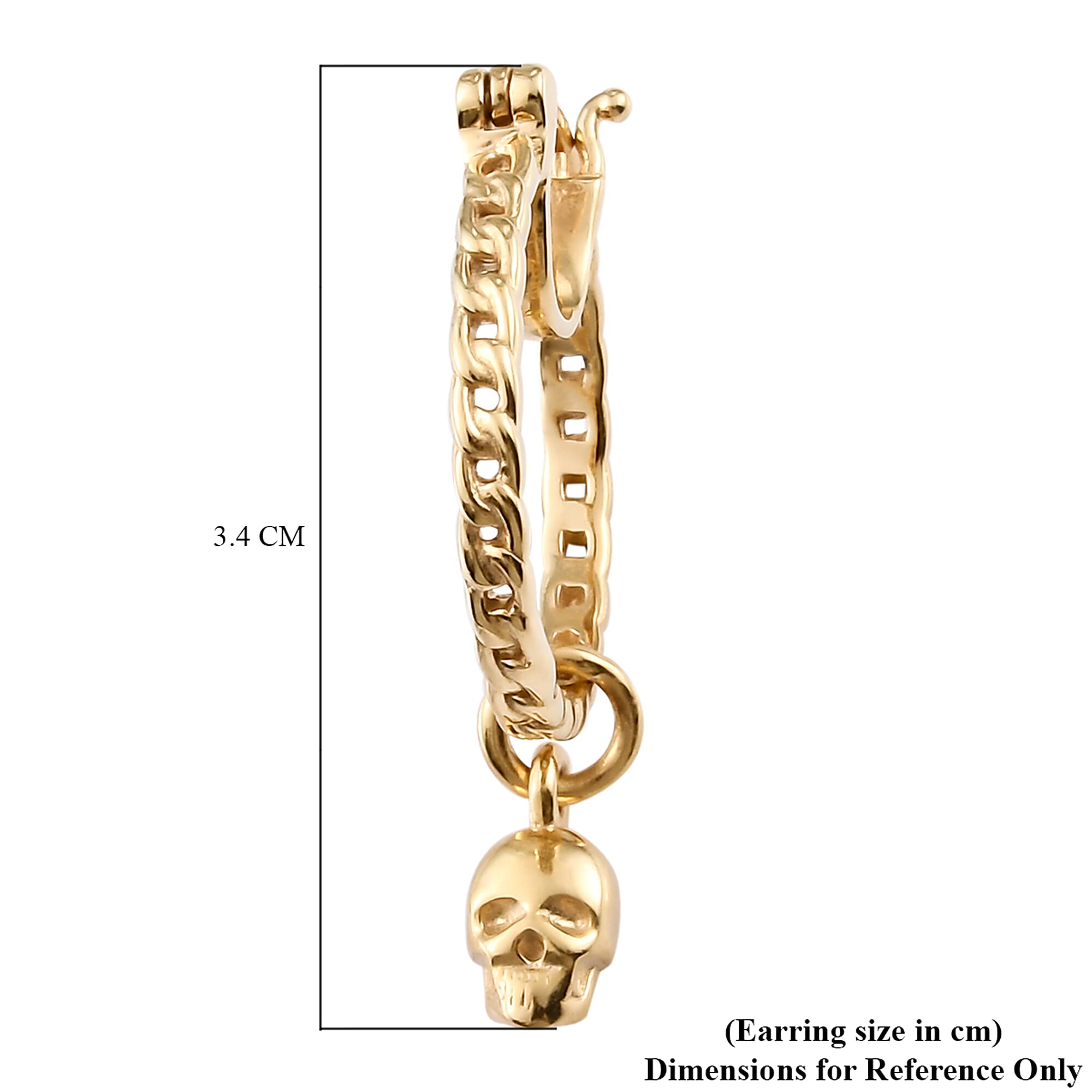 14K Gold Overlay Sterling Silver Hoop Earrings (With Clasp)