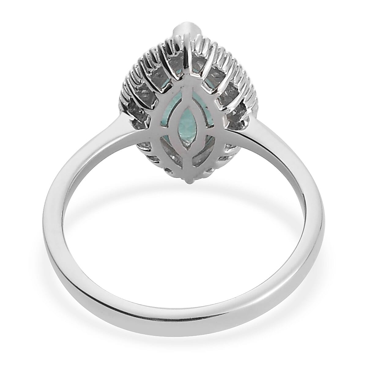 Grandidierite and Diamond Ring in Platinum Overlay Sterling Silver 2.00 Ct.