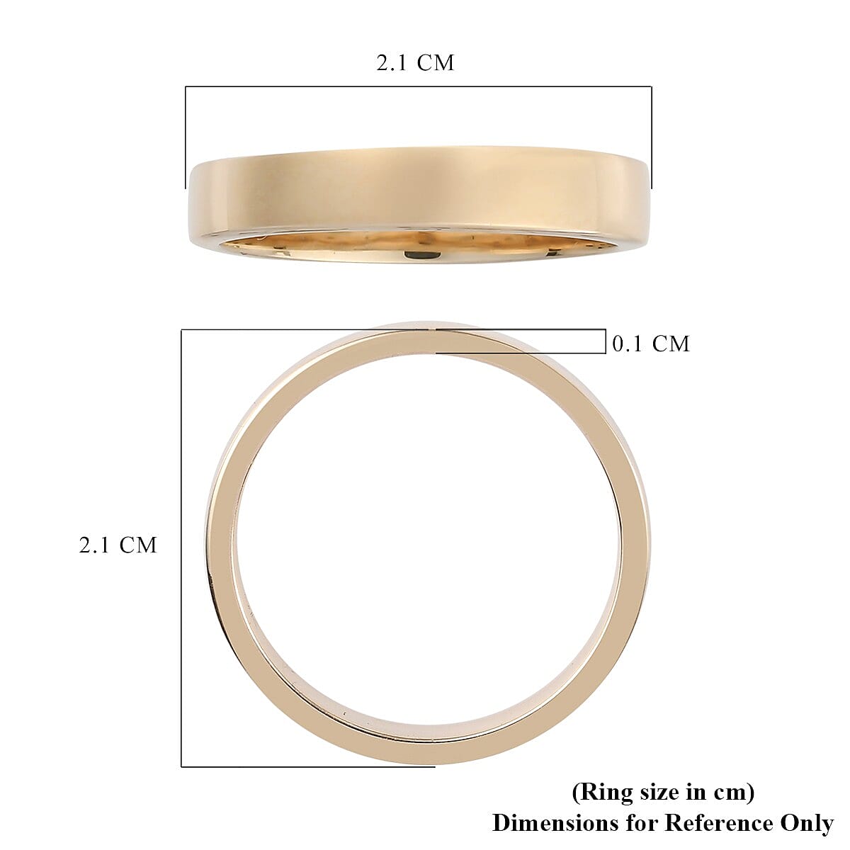 9K Yellow Gold Band Ring